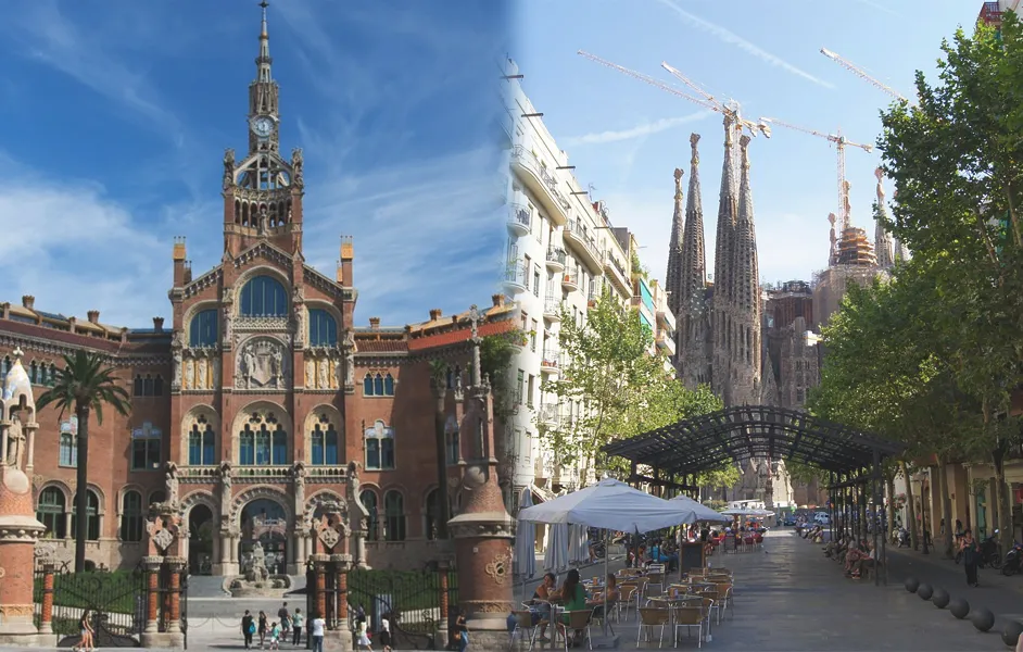 Hospital de Sant Pau and Avinguda de Gaudí - Tourist Attractions near Sagrada Familia