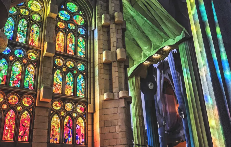 Interior stained-glass