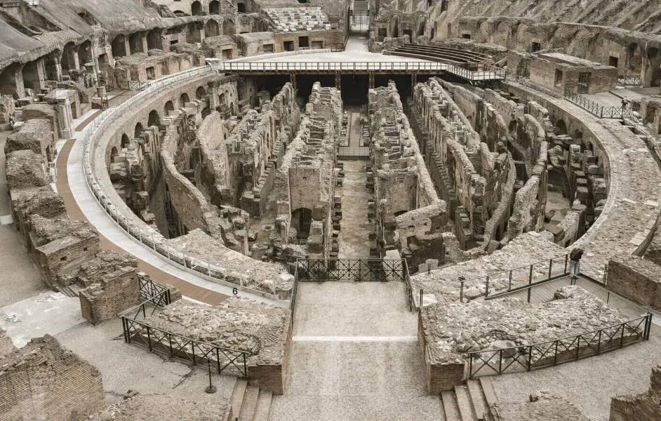 Arena floor view inside the Colosseum