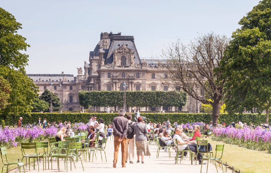 Attractions near Louvre Museum Jardin des Tuileries