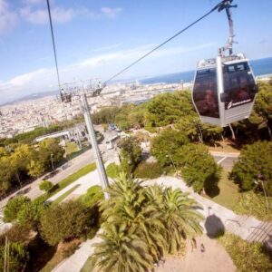 Barcelona: Round-trip entry of the Montjuïc cable car