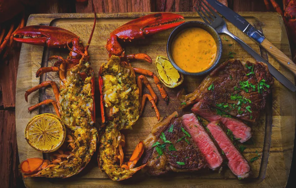 Seafood and steaks