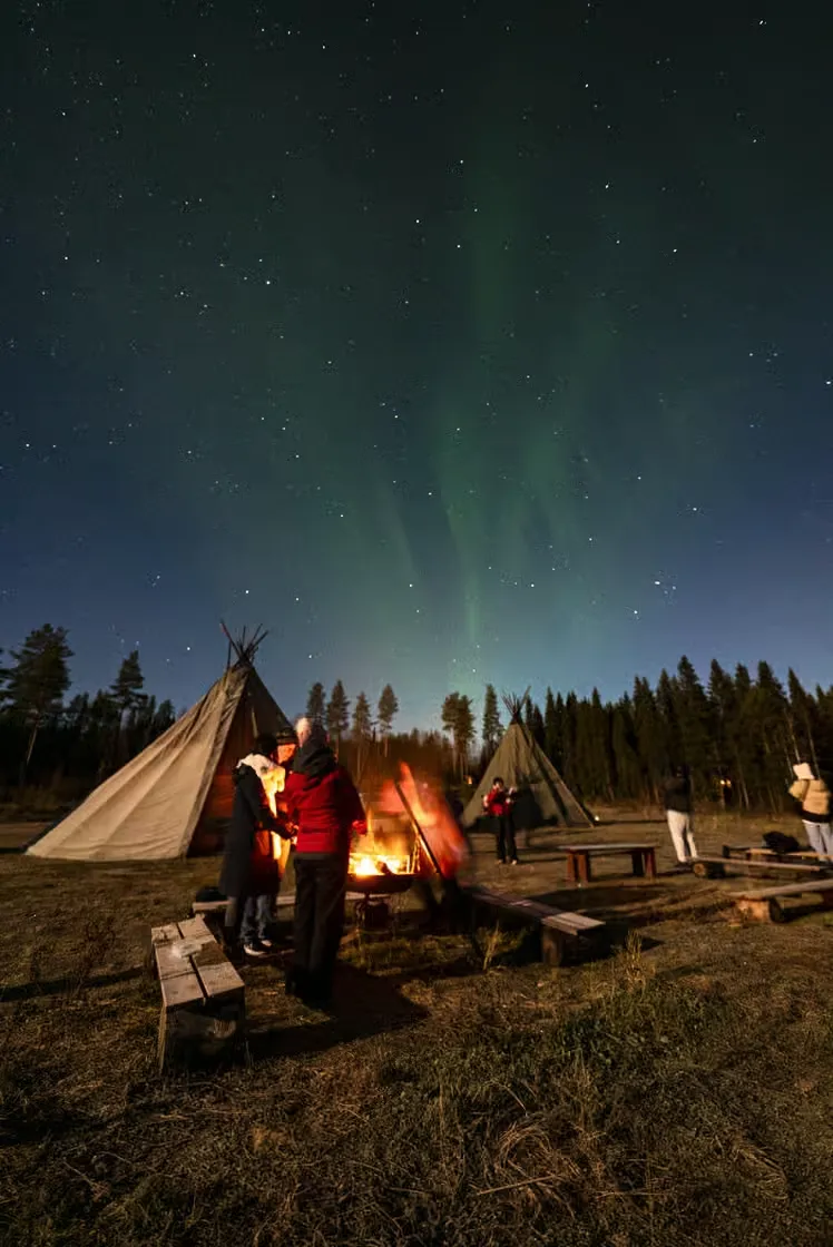 Rovaniemi: Lapland Northern Lights Tour with BBQ